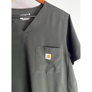 Carhartt Force Cross-Flex Men's V-Neck Scrub in Black Size Medium